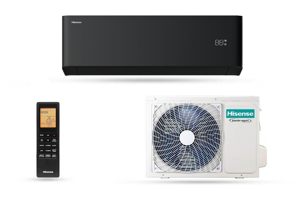Hisense Uni HB 3,5 kW split klíma szett (fekete)